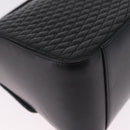Bally Hand Bag Leather Black Gold Tone Auth 208384V-15