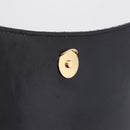 Bally Hand Bag Leather Black Gold Tone Auth 208384V-18