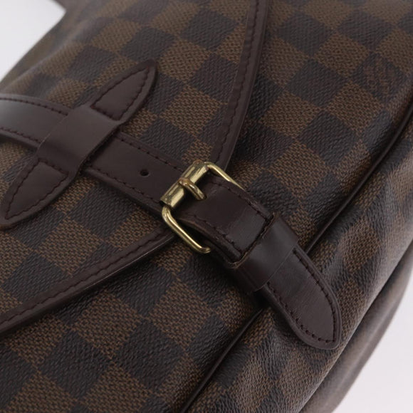 LOUIS VUITTON Damier Ebene Saumur 30 Shoulder Bag SPO N48081 LV Auth 208385