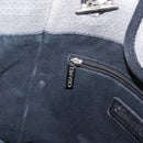 CHANEL Chain Deauville Tote Bag Canvas Gray Silver CC Auth 208386-21