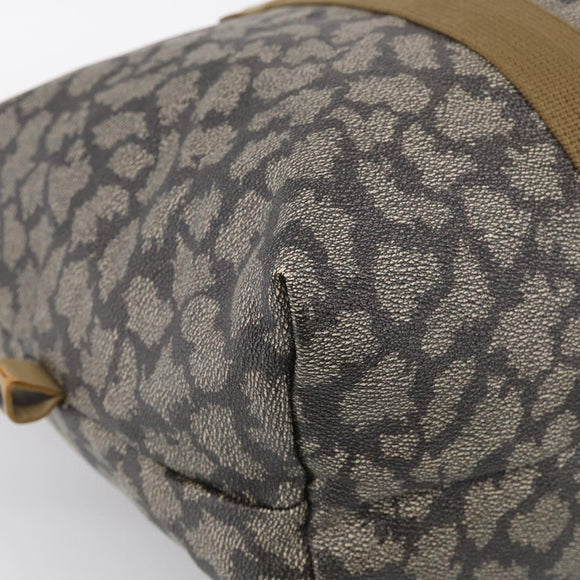 Saint Laurent Boston Bag PVC Canvas Beige Auth 208387A