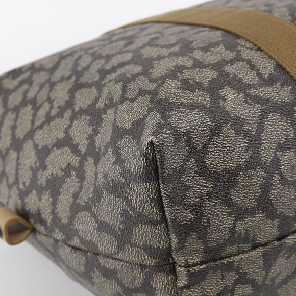 Saint Laurent Boston Bag PVC Canvas Beige Auth 208387A
