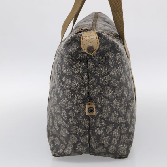 Saint Laurent Boston Bag PVC Canvas Beige Auth 208387A
