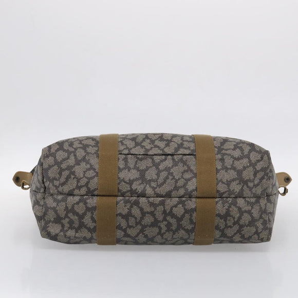 Saint Laurent Boston Bag PVC Canvas Beige Auth 208387A