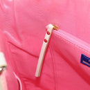 BURBERRY Blue Label Chain Tote Bag Raffia Pink Gold Auth 208388A-24