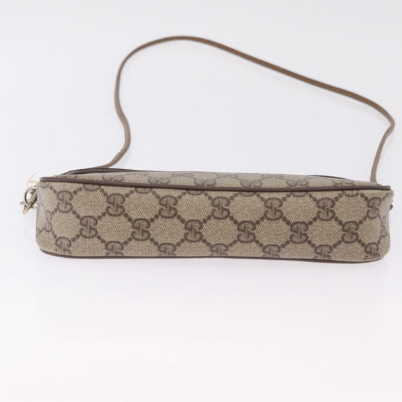GUCCI GG Supreme Shoulder Bag PVC Beige Gold 89 02 068 Auth 208390