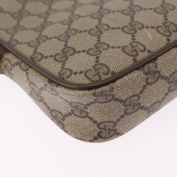 GUCCI GG Supreme Shoulder Bag PVC Beige Gold 89 02 068 Auth 208390