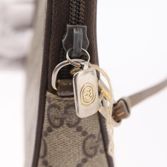 GUCCI GG Supreme Shoulder Bag PVC Beige Gold 89 02 068 Auth 208390