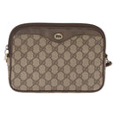 GUCCI GG Supreme Shoulder Bag PVC Beige Gold 89 02 068 Auth 208390-2