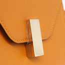 Valextra Micro Igide Hand Bag Leather 2way Orange Silver Auth 208395V-19