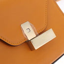 Valextra Micro Igide Hand Bag Leather 2way Orange Silver Auth 208395V-20