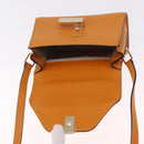 Valextra Micro Igide Hand Bag Leather 2way Orange Silver Auth 208395V-21