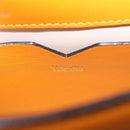 Valextra Micro Igide Hand Bag Leather 2way Orange Silver Auth 208395V-24