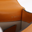 Valextra Micro Igide Hand Bag Leather 2way Orange Silver Auth 208395V-29