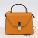 Valextra Micro Igide Hand Bag Leather 2way Orange Silver Auth 208395V-32