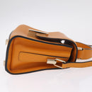 Valextra Micro Igide Hand Bag Leather 2way Orange Silver Auth 208395V-4