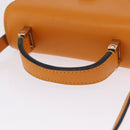 Valextra Micro Igide Hand Bag Leather 2way Orange Silver Auth 208395V-7