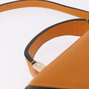Valextra Micro Igide Hand Bag Leather 2way Orange Silver Auth 208395V-8