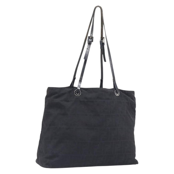 FENDI Zucca Canvas Tote Bag Black Auth 208398