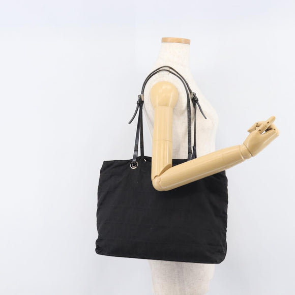 FENDI Zucca Canvas Tote Bag Black Auth 208398