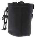 LOUIS VUITTON Monogram Shadow Chalk Nanobag Bag Black M44628 LV Auth 208400-3