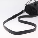 LOUIS VUITTON Monogram Shadow Chalk Nanobag Bag Black M44628 LV Auth 208400-7