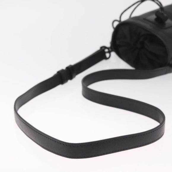 LOUIS VUITTON Monogram Shadow Chalk Nanobag Bag Black M44628 LV Auth 208400