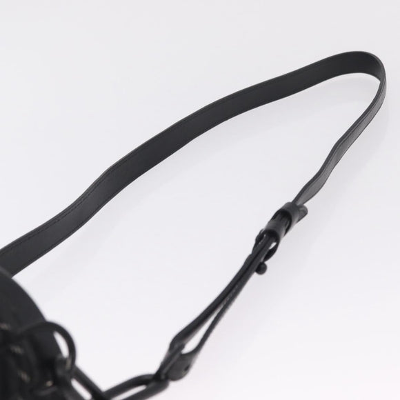 LOUIS VUITTON Monogram Shadow Chalk Nanobag Bag Black M44628 LV Auth 208400