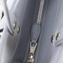 Balenciaga Laundry Cabas Hand Bag Leather 2way Gray Silver 517842 Auth 208407A-21