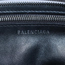 Balenciaga Laundry Cabas Hand Bag Leather 2way Gray Silver 517842 Auth 208407A-22