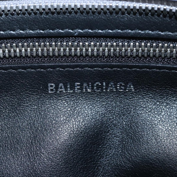 Balenciaga Laundry Cabas Hand Bag Leather 2way Gray Silver 517842 Auth 208407A