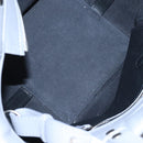 Balenciaga Laundry Cabas Hand Bag Leather 2way Gray Silver 517842 Auth 208407A-23