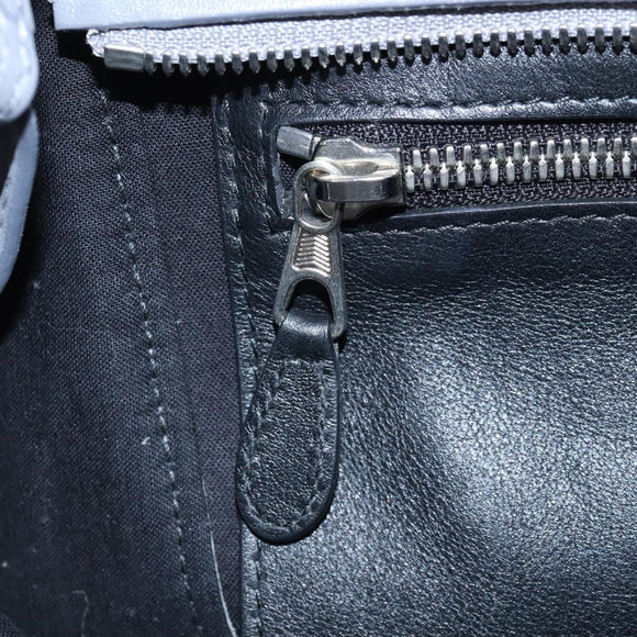 Balenciaga Laundry Cabas Hand Bag Leather 2way Gray Silver 517842 Auth 208407A