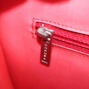 CHANEL Hologram Chain Shoulder Bag Vinyl Orange Silver CC Auth 208408A-17