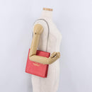 CHANEL Hologram Chain Shoulder Bag Vinyl Orange Silver CC Auth 208408A-21