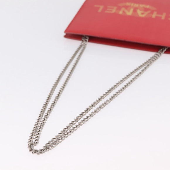 CHANEL Hologram Chain Shoulder Bag Vinyl Orange Silver CC Auth 208408A