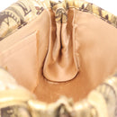 LOUIS VUITTON Monogram Brocade Tari Clutch Bag Gold M93142 LV Auth 208412V-18