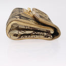 LOUIS VUITTON Monogram Brocade Tari Clutch Bag Gold M93142 LV Auth 208412V-4