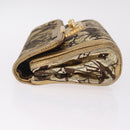 LOUIS VUITTON Monogram Brocade Tari Clutch Bag Gold M93142 LV Auth 208412V-5