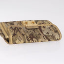 LOUIS VUITTON Monogram Brocade Tari Clutch Bag Gold M93142 LV Auth 208412V-6
