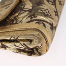 LOUIS VUITTON Monogram Brocade Tari Clutch Bag Gold M93142 LV Auth 208412V-8