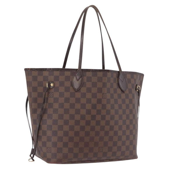 LOUIS VUITTON Damier Ebene Neverfull MM Tote Bag N51105 LV Auth 208414