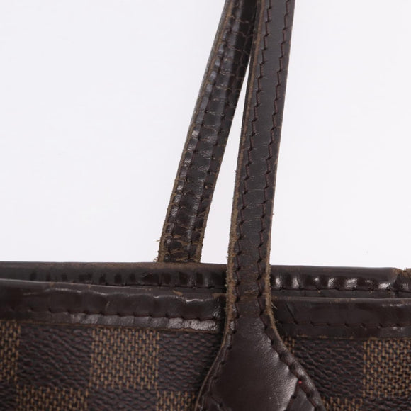 LOUIS VUITTON Damier Ebene Neverfull MM Tote Bag N51105 LV Auth 208414
