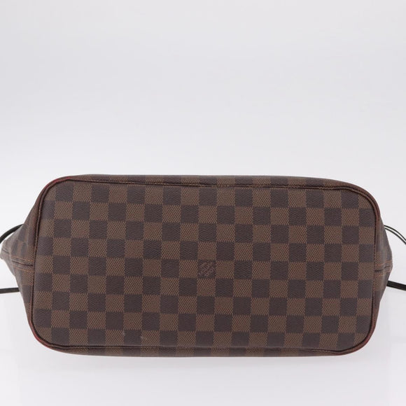 LOUIS VUITTON Damier Ebene Neverfull MM Tote Bag N51105 LV Auth 208414