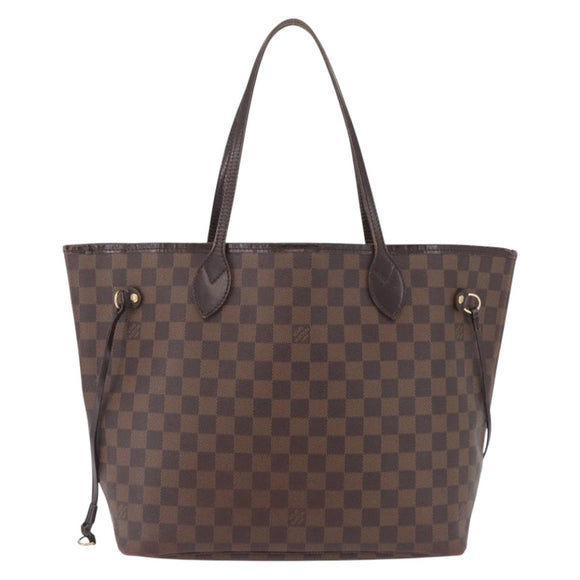 LOUIS VUITTON Damier Ebene Neverfull MM Tote Bag N51105 LV Auth 208414