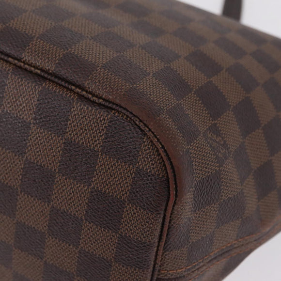 LOUIS VUITTON Damier Ebene Neverfull MM Tote Bag N51105 LV Auth 208414