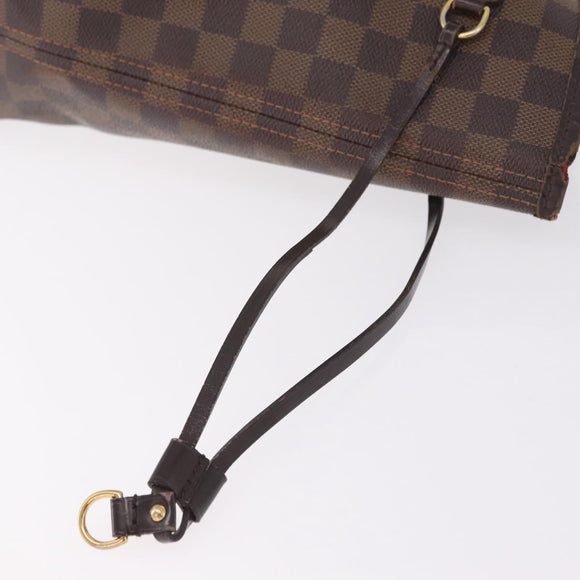 LOUIS VUITTON Damier Ebene Neverfull MM Tote Bag N51105 LV Auth 208414