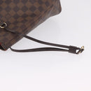 LOUIS VUITTON Damier Ebene Neverfull MM Tote Bag N51105 LV Auth 208414-24