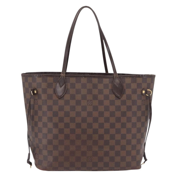 LOUIS VUITTON Damier Ebene Neverfull MM Tote Bag N51105 LV Auth 208414