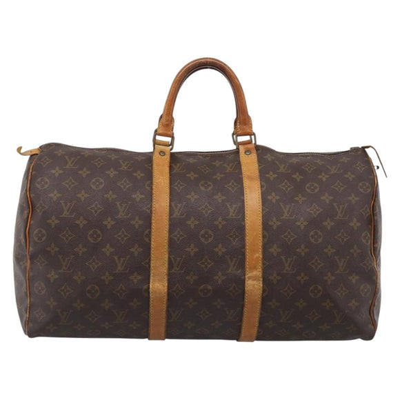 LOUIS VUITTON Monogram Keepall 50 Boston Bag M41426 LV Auth 208416